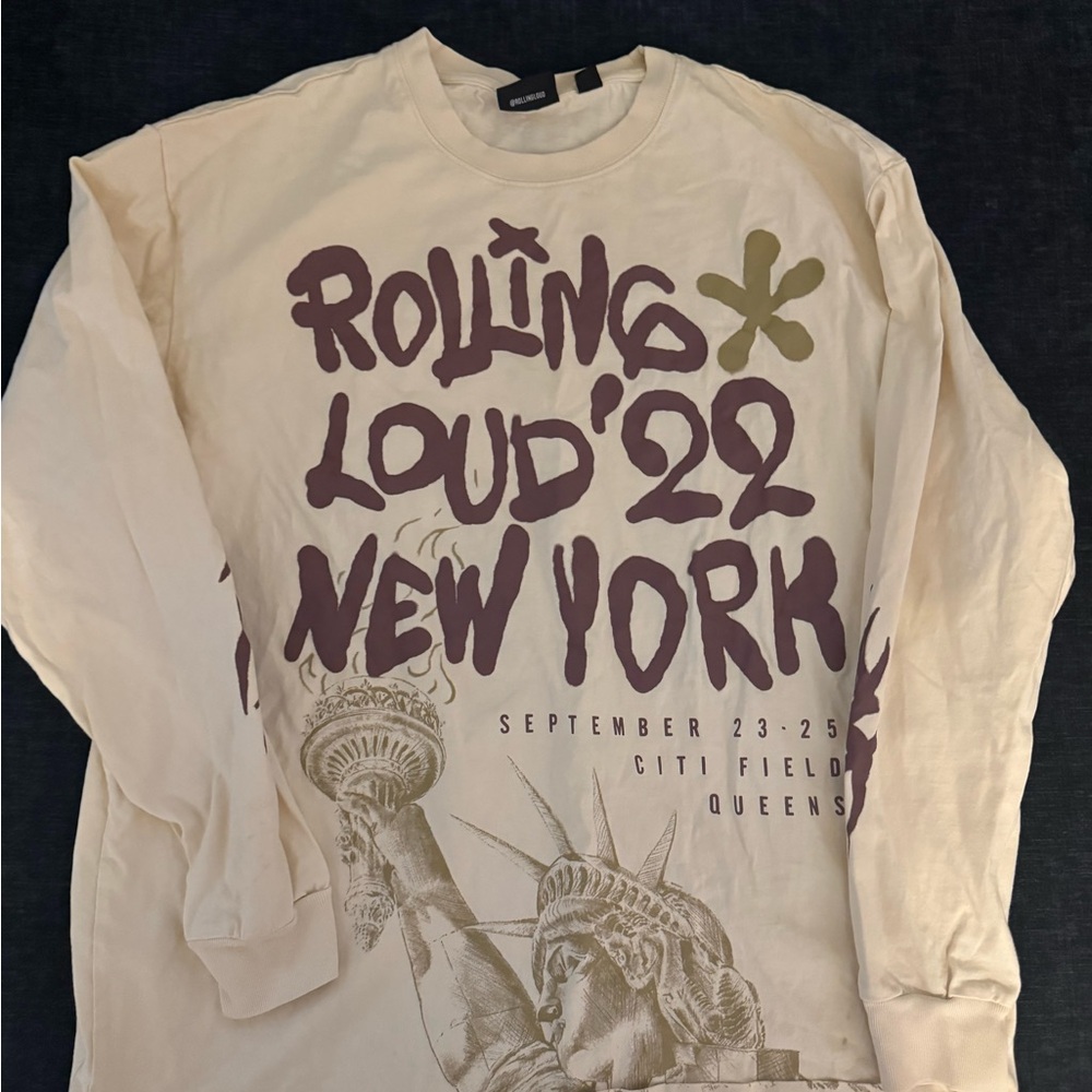 Rolling Loud '22 New York Long Sleeve Tee - Cream